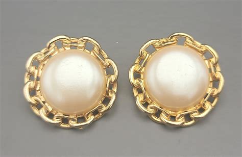 paolo gucci clip on earrings pearl 14k gold|Jewelry .